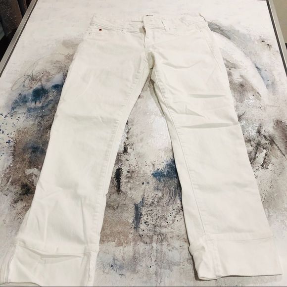 Hudson
Woman’s crop white jeans with gold - Picture 1 of 7